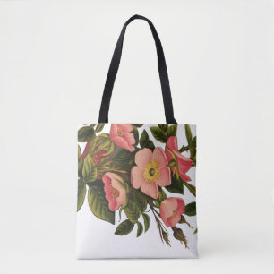 Vintage Rose Schöne rosa botanische Tasche