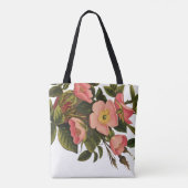 Vintage Rose Schöne rosa botanische Tasche (Rückseite)