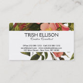 Vintage Rose Schöne rosa botanische Visitenkarte (Rückseite)