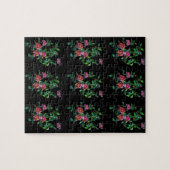 Vintage Rose schwarz Puzzle (Horizontal)