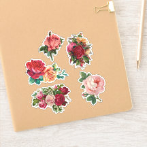 Vintage Rose Scrapbook Stickers