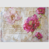 Vintage Rose Script Decoupage Gift Tissue Paper Seidenpapier (Vorderseite)
