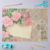 Vintage Rose Seidenpapier (Basteln)