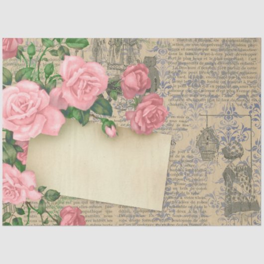 Vintage Rose Seidenpapier (Vorderseite)