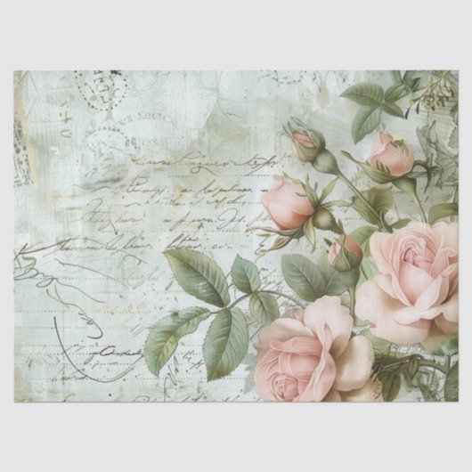 Vintage Rose Seidenpapier (Vorderseite)