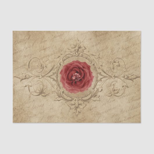 Vintage Rose Seidenpapier (Vorderseite)
