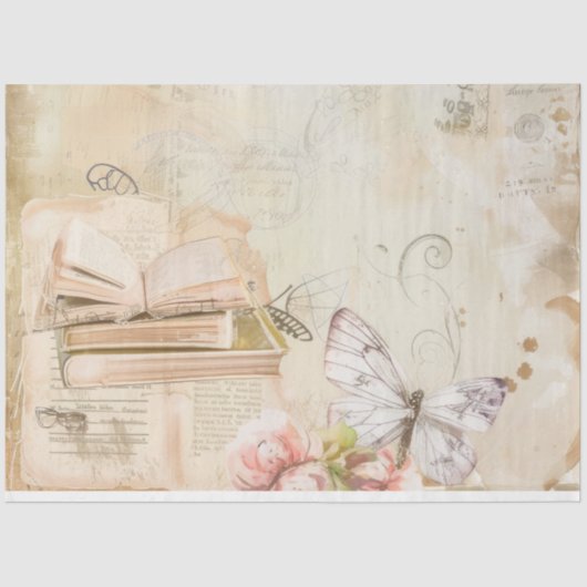 Vintage Rose Seidenpapier (Vorderseite)