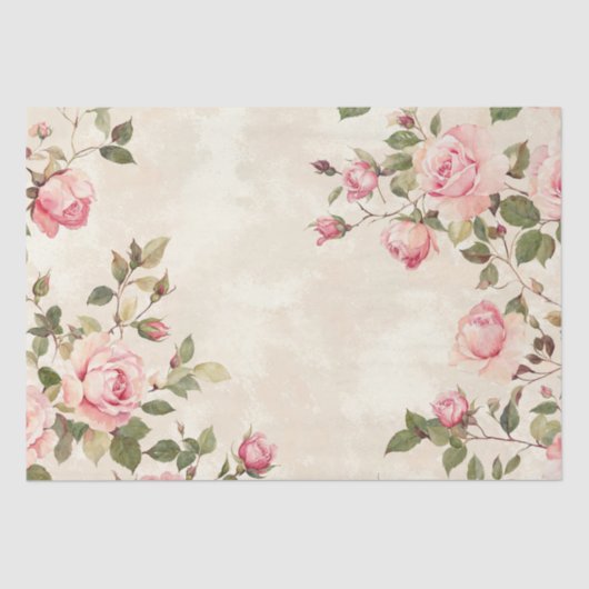 Vintage Rose Seidenpapier (Vorderseite)