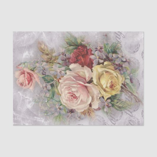 Vintage Rose Seidenpapier (Vorderseite)