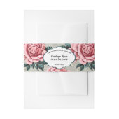 Vintage Rose Seifenband Einladungsbanderole (Vorderseite Beispiel)