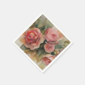 Vintage Rose Serviette (Ecke)
