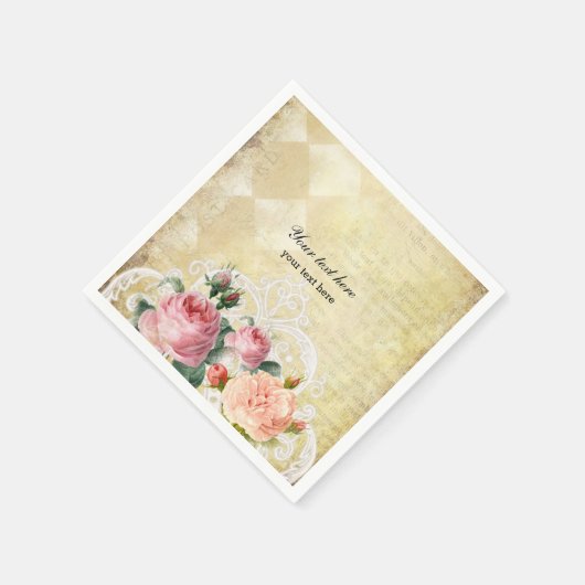Vintage Rose Serviette (Ecke)