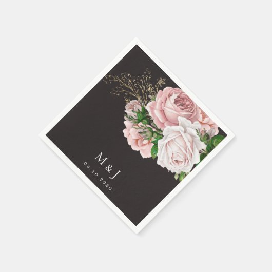 Vintage Rose Serviette (Ecke)