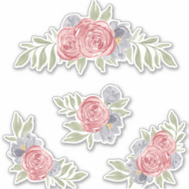 Vintage Rose Set Aufkleber