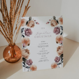 Vintage Rose Signature Cocktail Hochzeitstisch Sockelschild