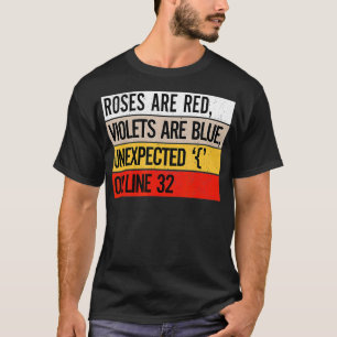 Vintage Rose sind rote Violetten sind blau unerwar T-Shirt