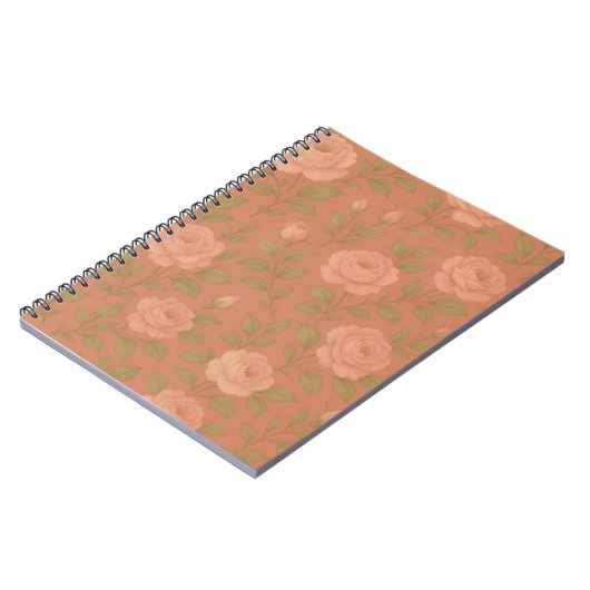 Vintage Rose Spiral Notebook Notizblock (Linke Seite)
