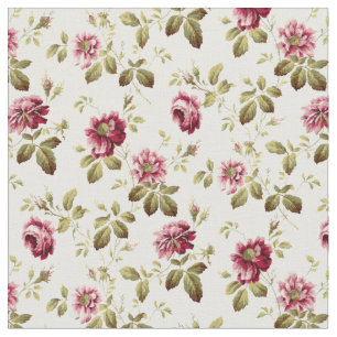 Vintage Rose-Sprays mit Foliage-Muster Stoff
