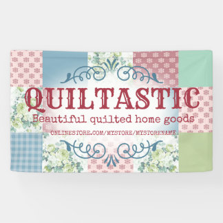 Vintage Rose-Steppdecke Banner