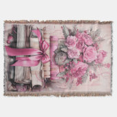 Vintage Rose Stillleben Decke (Vorderseite)