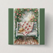 Vintage Rose Swing mit Quilcharme Button (Vorderseite)