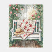 Vintage Rose Swing mit Quilcharme Fleecedecke (Vorderseite)