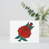 Vintage Rose Tattoo Postkarte (Stehend Vorderseite)