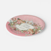 Vintage Rose Teatro Sociale Bellinzona Pappteller (Schrägansicht)