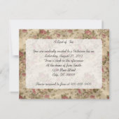 Vintage Rose Tee Party Einladung (Rückseite)