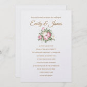 Vintage Rose Temple Wedding Einladung (Vorne/Hinten)