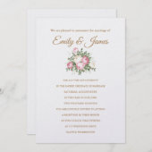 Vintage Rose Temple Wedding Einladung (Vorne/Hinten)