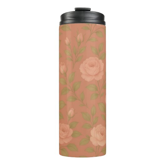 Vintage Rose Thermal Tumbler Thermosbecher (Vorderseite)