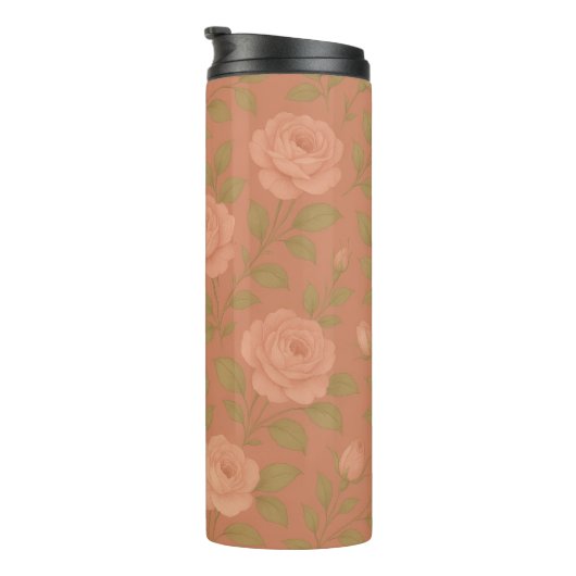 Vintage Rose Thermal Tumbler Thermosbecher (Nach rechts gedreht)