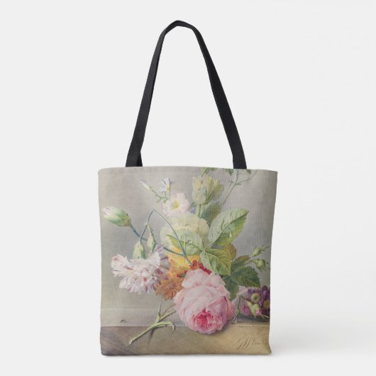 Vintage Rose Tote Tasche (Rückseite)