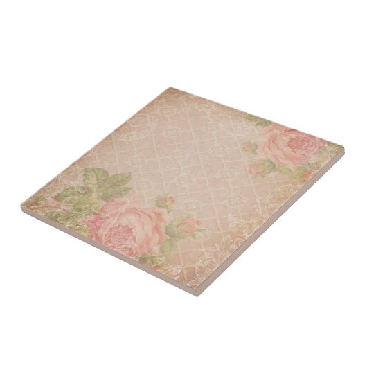 Vintage Rose Trellis Tile Fliese (Seite)