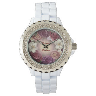 Vintage Rose überwachen (anpassbar) Armbanduhr