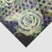 Vintage Rose und Angel Wing Tissue Seidenpapier (Ausschnitt)