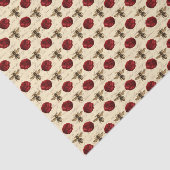 Vintage Rose und Bienen Seidenpapier (Ausschnitt)