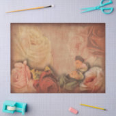 Vintage Rose und Butterfly-Shabby Chic Seidenpapier (Basteln)