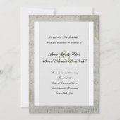 Vintage Rose und Einladung zur Hochzeit (Vorderseite)