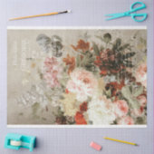 Vintage Rose und französisches Ephemera Decoupage Seidenpapier (Basteln)