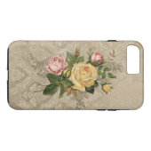 Vintage Rose und Goldschatten Case-Mate iPhone Hülle (Rückseite (Horizontal))