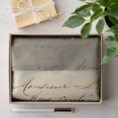 Vintage Rose und Handschrift Seidenpapier (Geschenk)