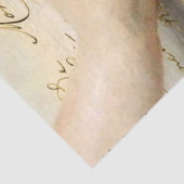 Vintage Rose und Handschrift Seidenpapier (Ausschnitt)