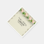 Vintage Rose und Hochzeit Napkins Serviette (Ecke)