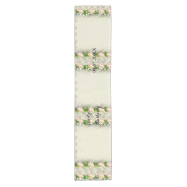 Vintage Rose- und Hochzeitsrunde Kurzer Tischläufer