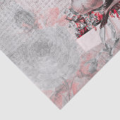 Vintage Rose und Hübsche Entkopplung von Vögeln Seidenpapier (Ausschnitt)