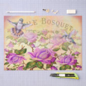 Vintage Rose und Hummingvögel Dekoupage Seidenpapier (Handwerk)