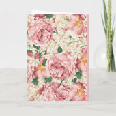 Vintage Rose und Hydrangea Abschluss Foto Dankeskarte (Rückseite)