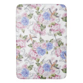 Vintage Rose und Hydrangea-Blume Natur Badematte (Vorderseite Vertikal)